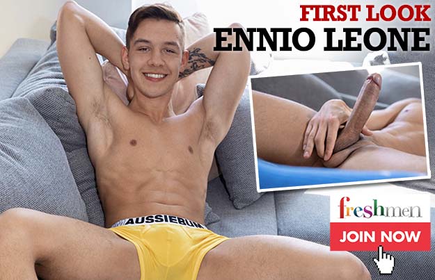Ennio Leone makes his Freshmen.net debut appearance in this First Look photo shoot! 